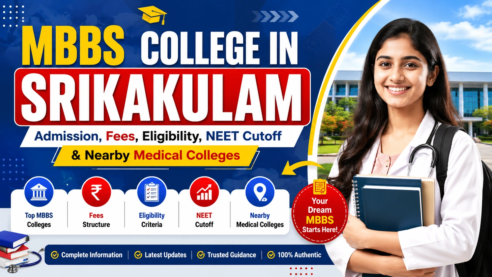 MBBS College in Srikakulam: Admission, Fees, Eligibility, NEET Cutoff &amp; Nearby Medical Colleges