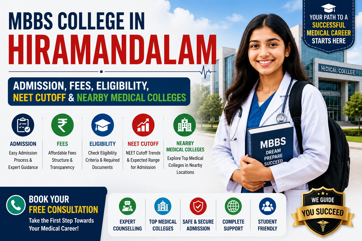 MBBS College in Hiramandalam: Admission, Fees, Eligibility, NEET Cutoff &amp; Nearby Medical Colleges