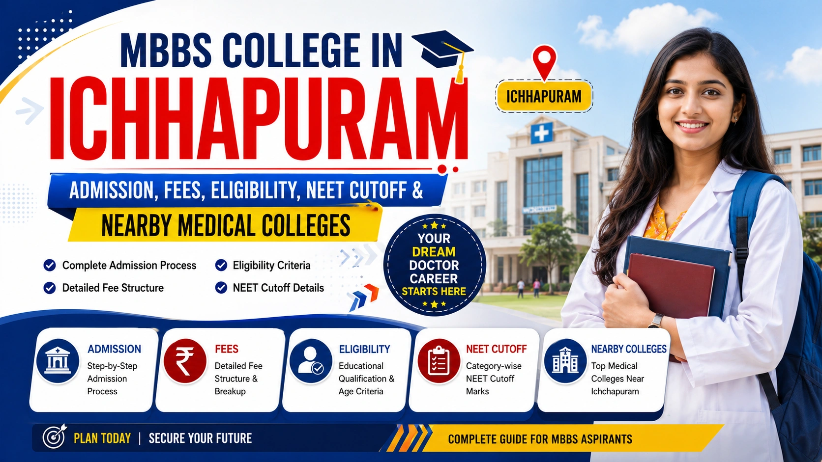MBBS College in Ichchapuram: Admission, Fees, Eligibility, NEET Cutoff &amp; Nearby Medical Colleges