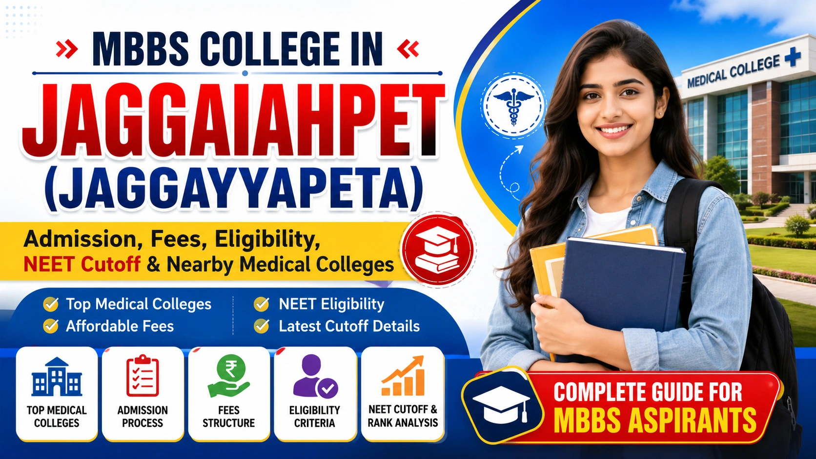 MBBS College in Jaggaiahpet (Jaggayyapeta): Admission, Fees, Eligibility, NEET Cutoff &amp; Nearby Medical Colleges