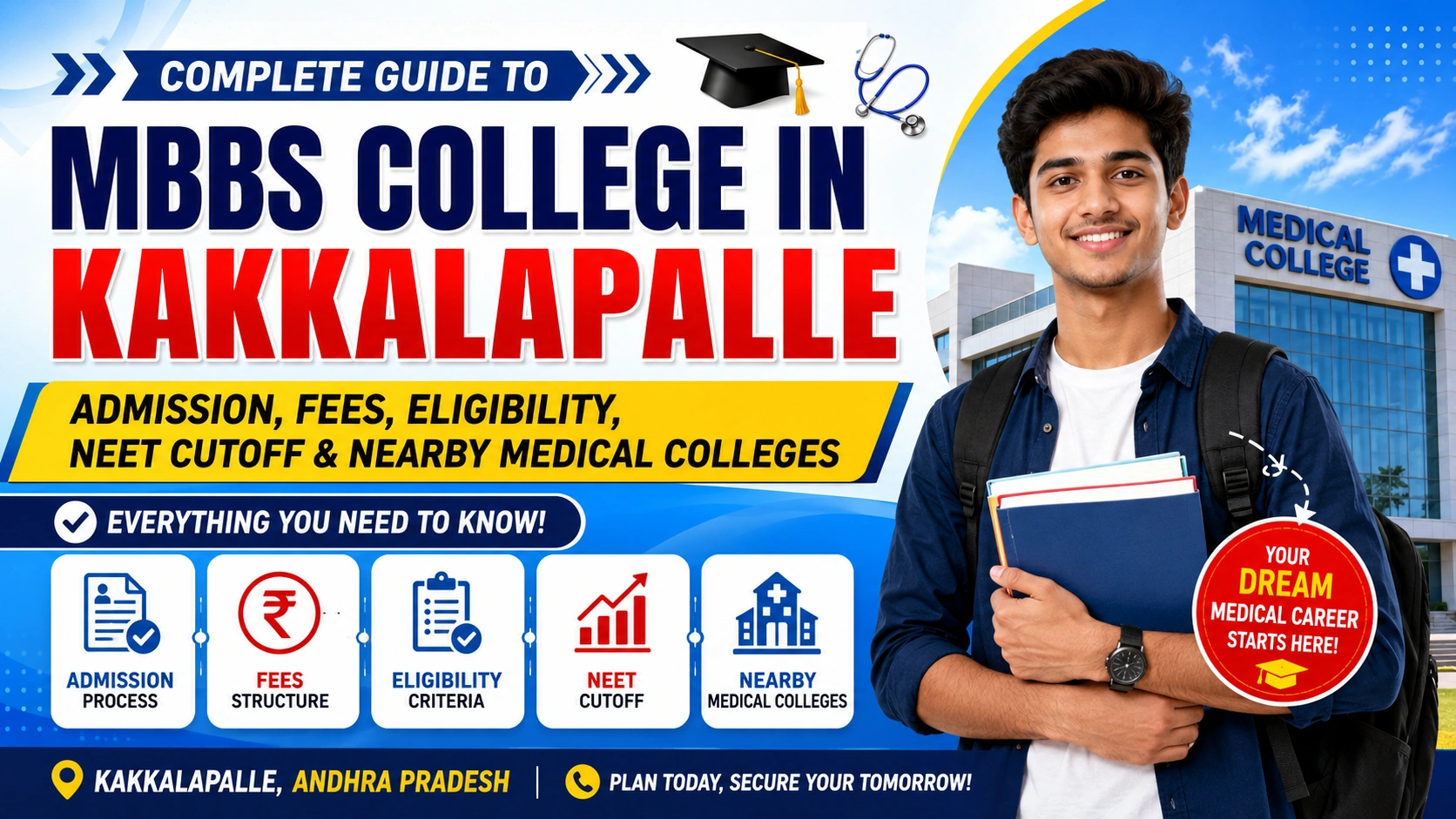 MBBS College in Kakkalapalle: Admission, Fees, Eligibility, NEET Cutoff &amp; Nearby Medical Colleges