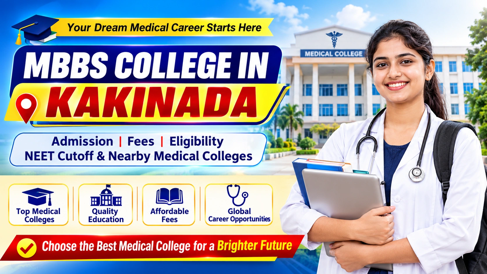 MBBS College in Kakinada: Admission, Fees, Eligibility, NEET Cutoff &amp; Nearby Medical Colleges