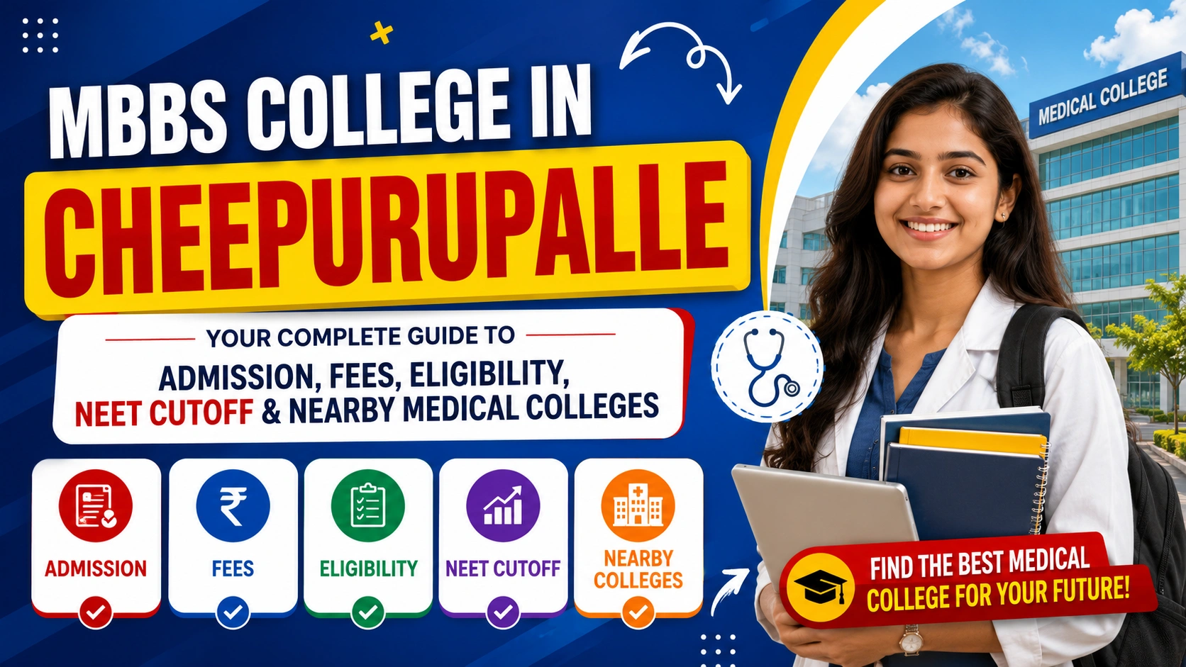MBBS College in Cheepurupalle: Admission, Fees, Eligibility, NEET Cutoff &amp; Nearby Medical Colleges