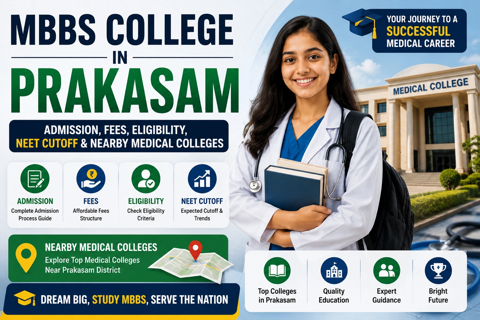 MBBS College in Prakasam: Admission, Fees, Eligibility, NEET Cutoff &amp; Nearby Medical Colleges