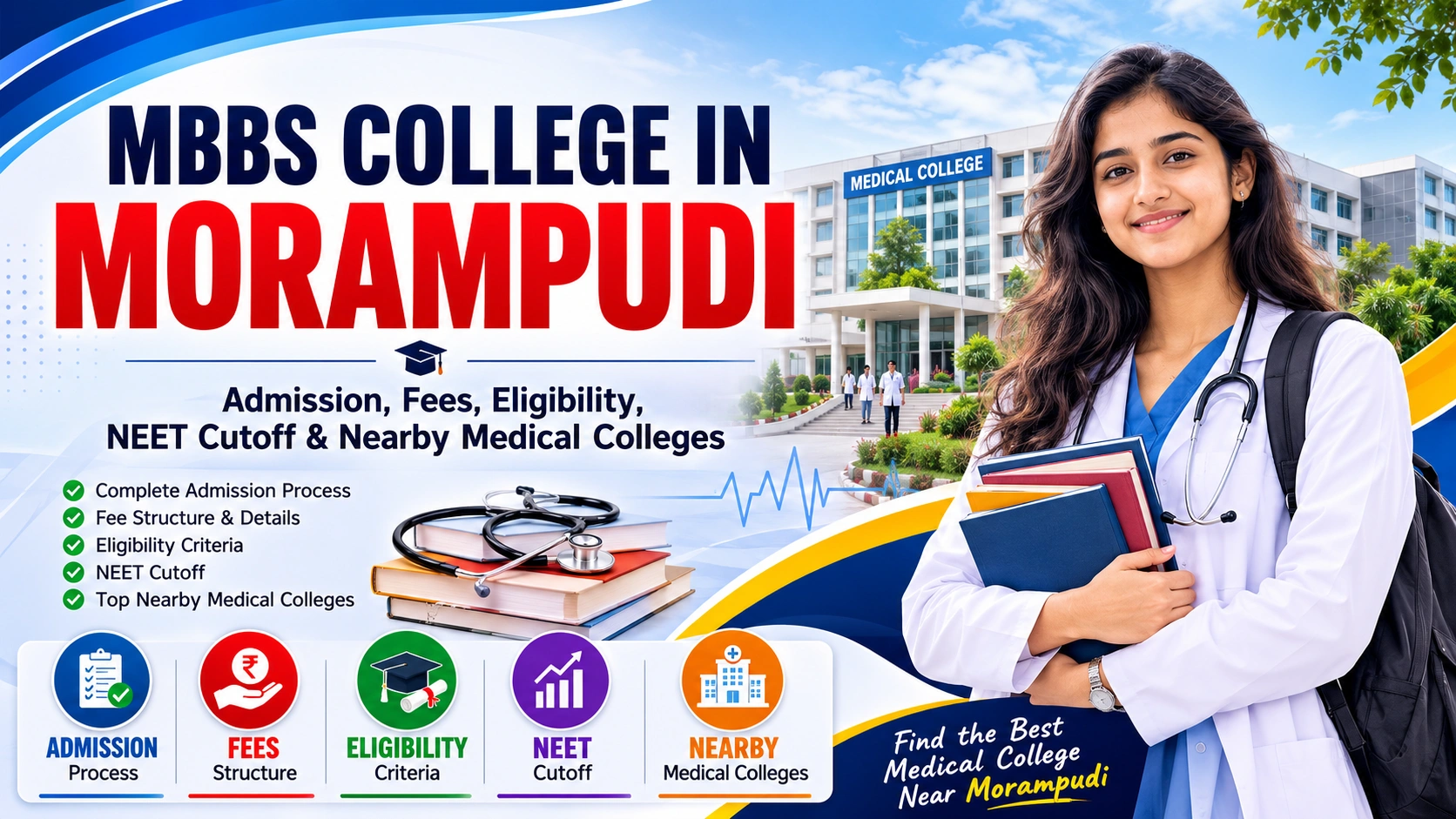 MBBS College in Morampudi: Admission, Fees, Eligibility, NEET Cutoff &amp; Nearby Medical Colleges