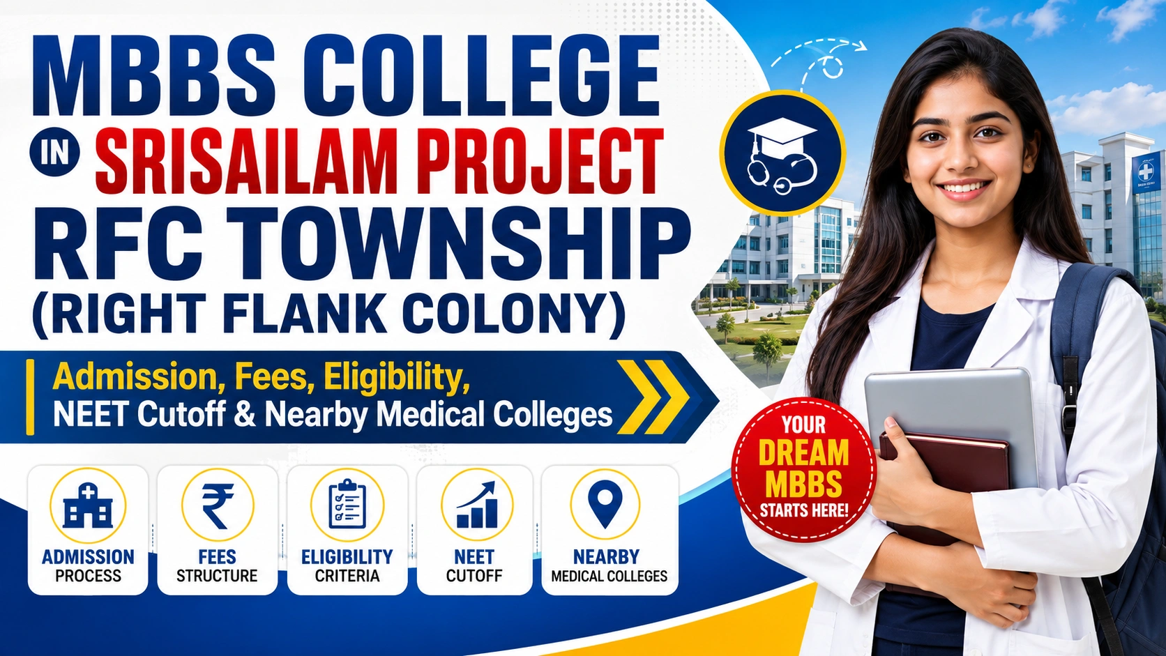 MBBS College in Srisailam Project RFC Township: Admission, Fees, Eligibility, NEET Cutoff &amp; Nearby Medical Colleges