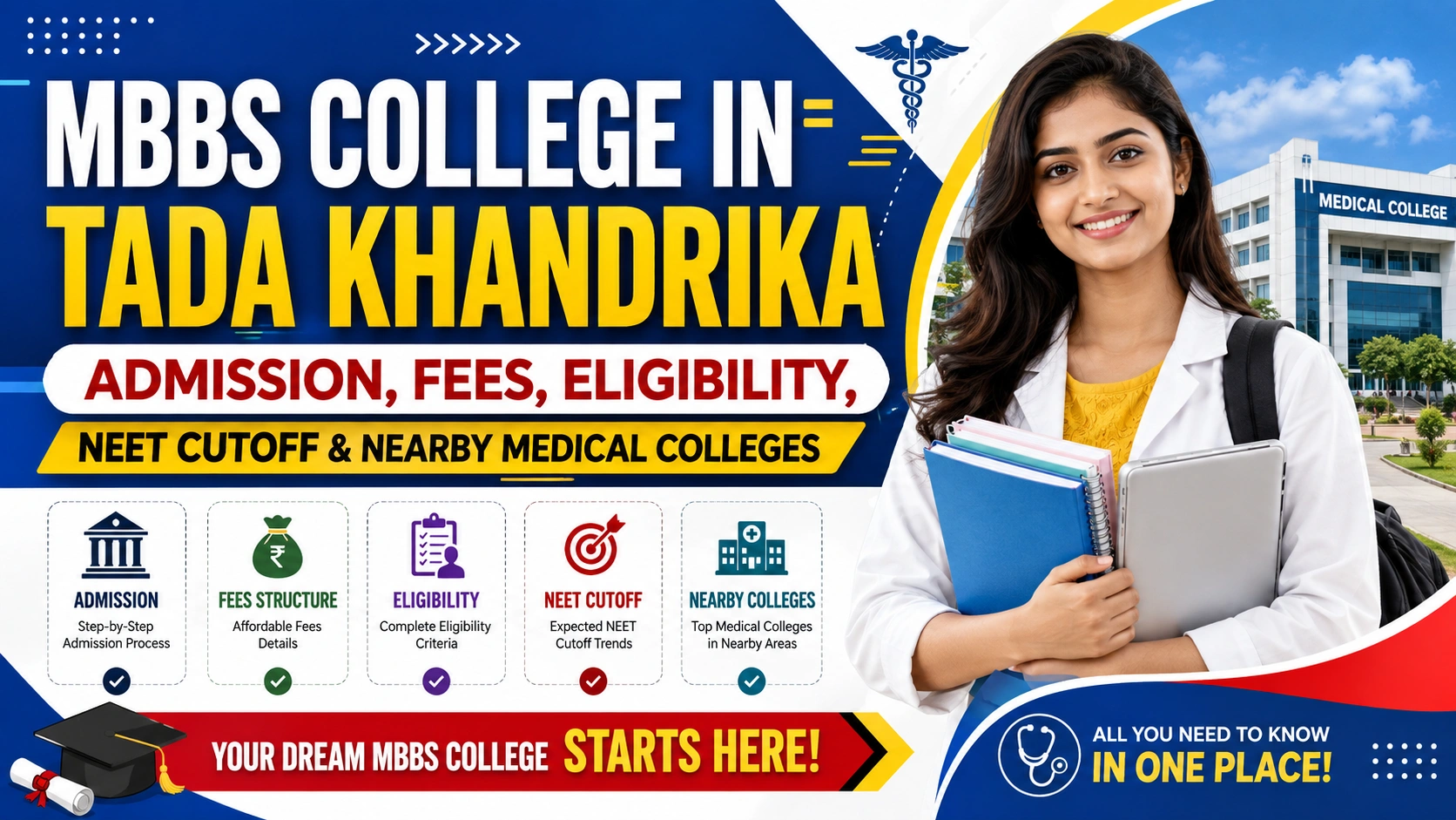 MBBS College in Tada Khandrika: Admission, Fees, Eligibility, NEET Cutoff &amp; Nearby Medical Colleges