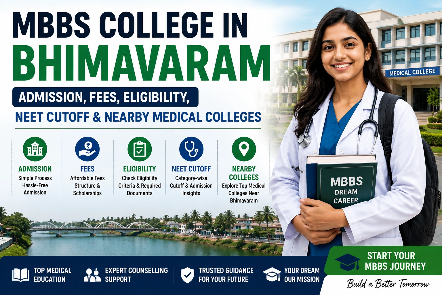 MBBS College in Bhimavaram: Admission, Fees, Eligibility, NEET Cutoff &amp; Nearby Medical Colleges